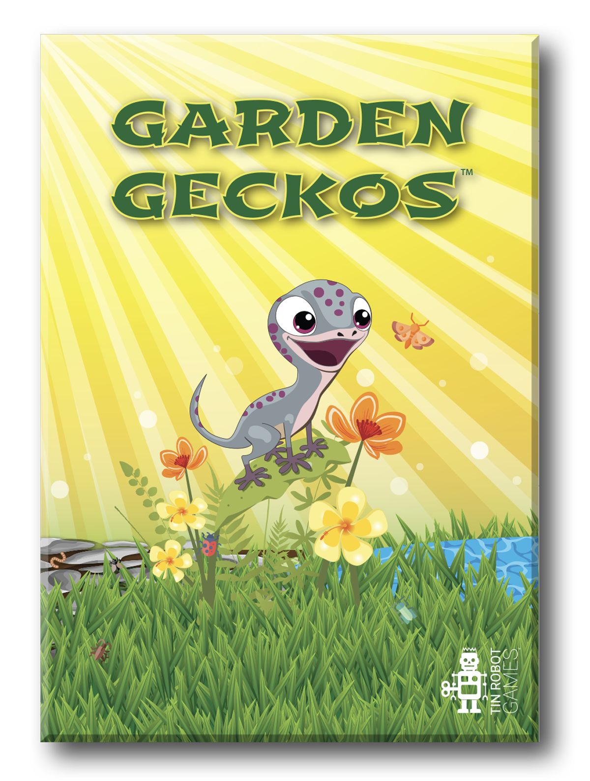 Garden Geckos Board Game | Hex-Tile Placing Game for 1-6 Players | Pre-order - Tin Robot Games