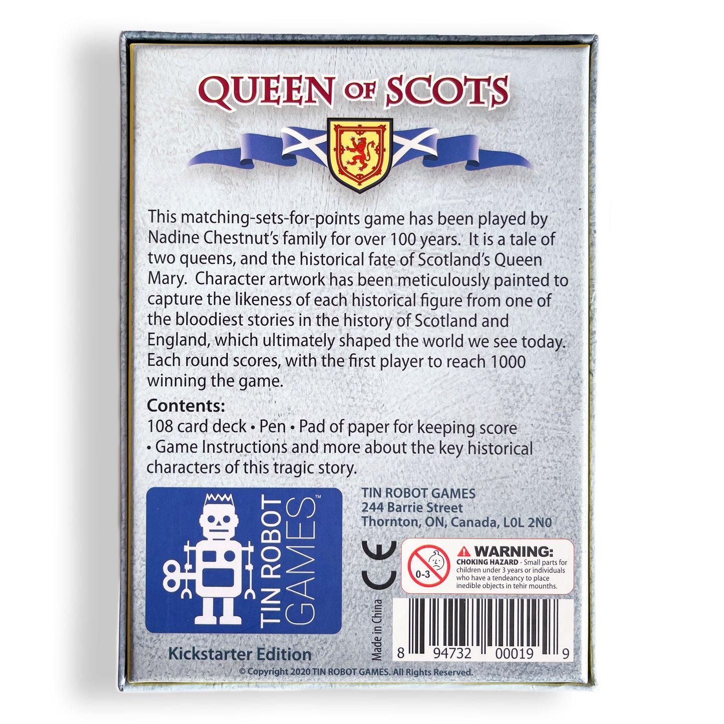 Queen of Scots: The Card Game - Tin Robot Games